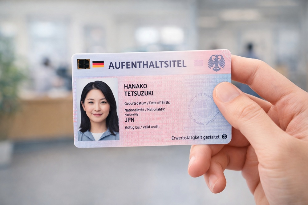 ドイツの滞在許可（eAT）カードのイメージ画像